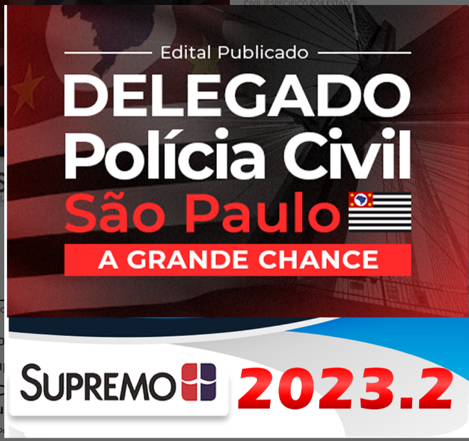 Pc Sp Delegado De Pol Cia Civil S O Paulo P S Edital Supremo